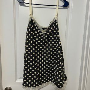 Torrid Sleep Polka Dot Print Lace Trim Cami Size 3/3X NWT